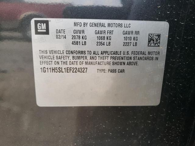 1G11H5SL1EF224327 - 2014 CHEVROLET MALIBU LTZ შავი ფოტო 13