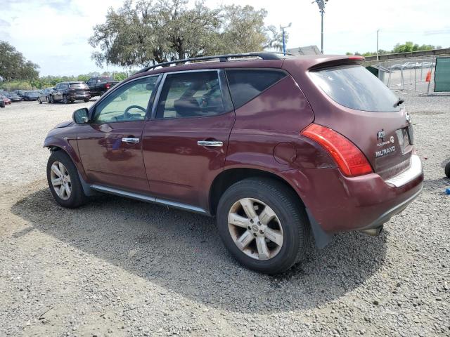 JN8AZ08W27W613784 - 2007 NISSAN MURANO SL MAROON photo 2