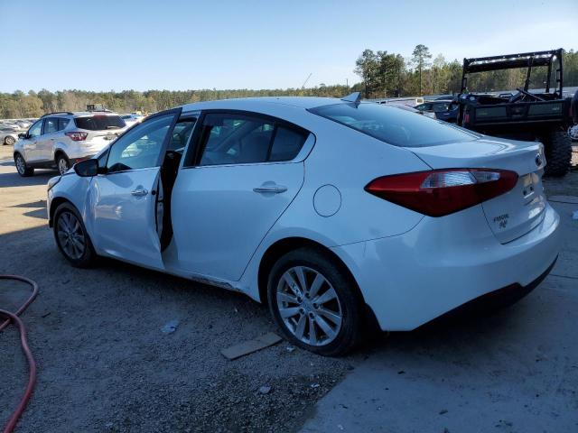 KNAFX4A87E5087775 - 2014 KIA FORTE EX WHITE photo 2