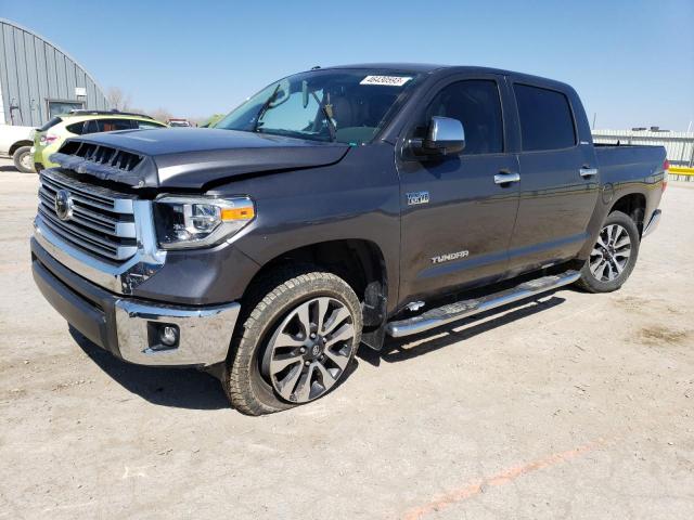 5TFHY5F10KX858359 - 2019 TOYOTA TUNDRA CREWMAX LIMITED GRAY photo 1