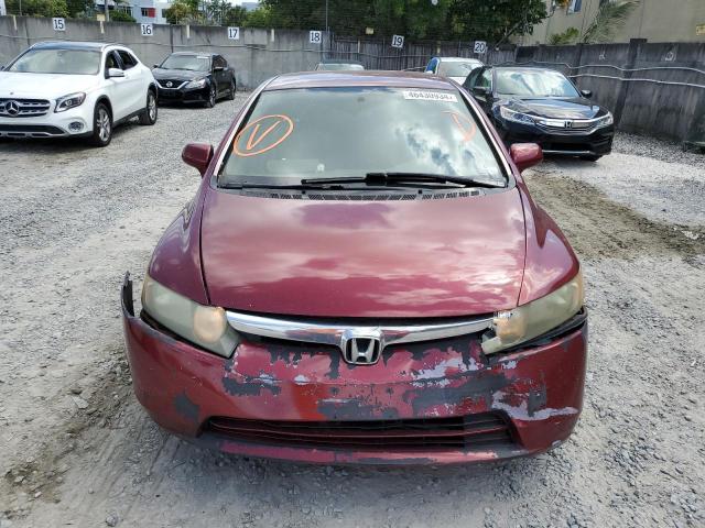 1HGFA16576L147599 - 2006 HONDA CIVIC LX RED photo 5