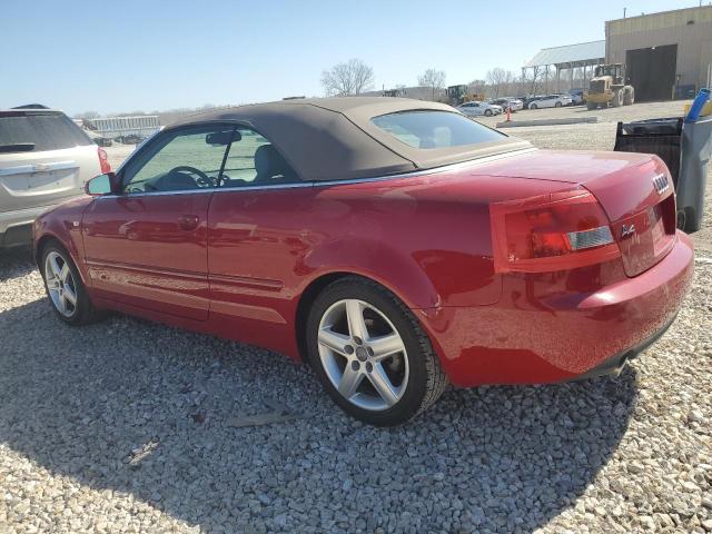 WAUAC48H14K014686 - 2004 AUDI A4 1.8 CABRIOLET RED photo 2