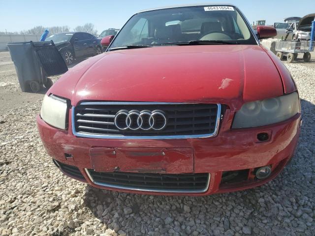 WAUAC48H14K014686 - 2004 AUDI A4 1.8 CABRIOLET RED photo 5