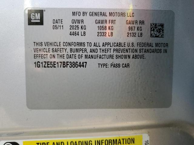 1G1ZE5E17BF386447 - 2011 CHEVROLET MALIBU LTZ 灰色 照片 13