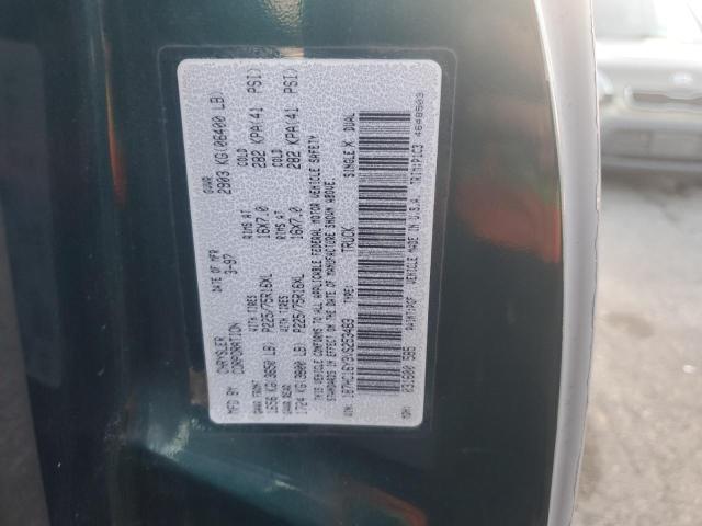 1B7HC16Y3VS253483 - 1997 DODGE RAM PU1500 GREEN photo 12