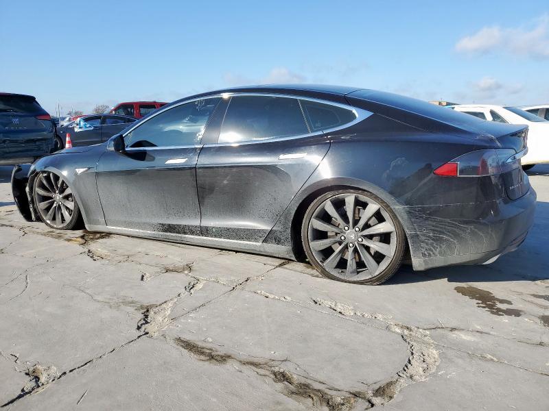 5YJSA1E22FF105817 - 2015 TESLA MODEL S BLACK photo 2