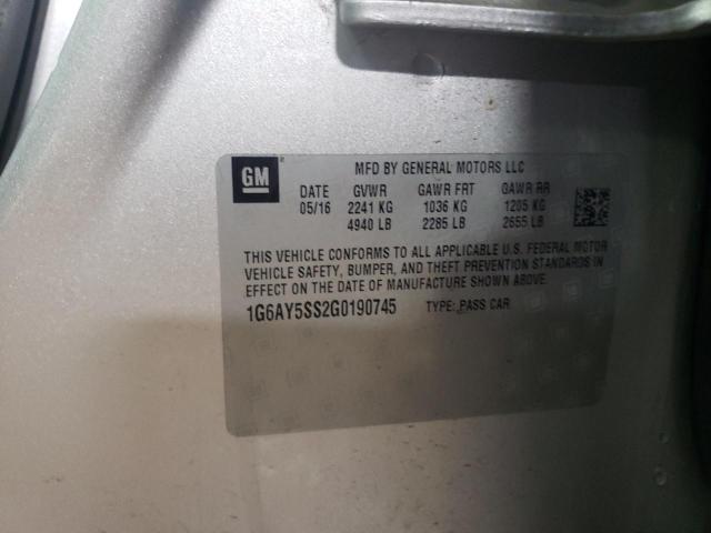 1G6AY5SS2G0190745 - 2016 CADILLAC CTS PERFORMANCE COLLECTION Gümüş fotoğraf 12