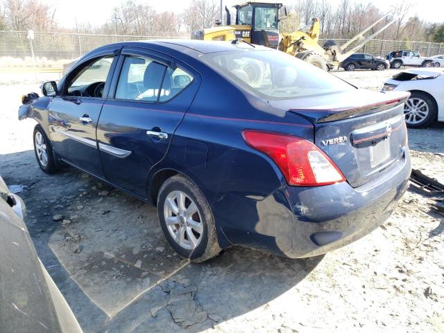 3N1CN7AP7EL806580 - 2014 NISSAN VERSA S BLUE photo 2