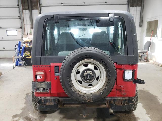 2J4FY29S2NJ510147 - 1992 JEEP WRANGLER / RED photo 6