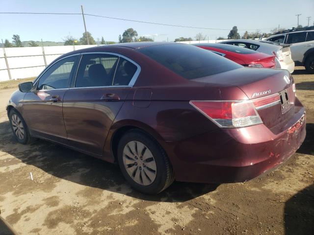 1HGCP2F35CA069742 - 2012 HONDA ACCORD LX BURGUNDY photo 2