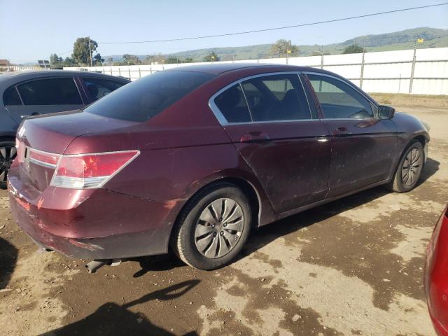 1HGCP2F35CA069742 - 2012 HONDA ACCORD LX BURGUNDY photo 3