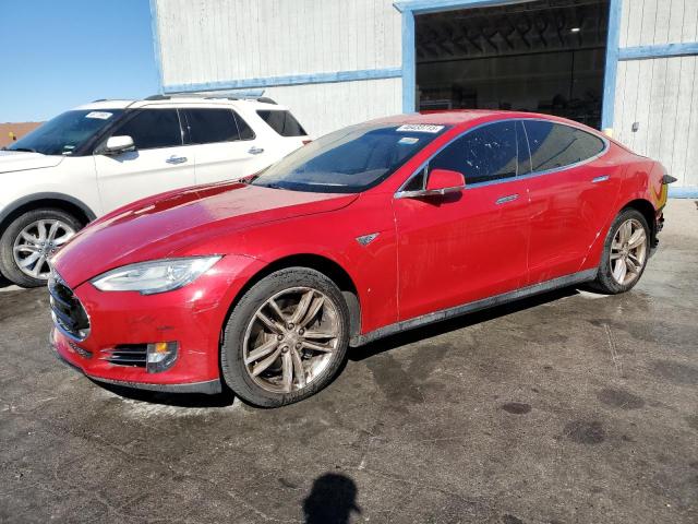 5YJSA1BG9DFP11046 - 2013 TESLA MODEL S RED photo 1