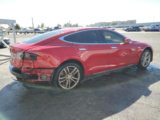 5YJSA1BG9DFP11046 - 2013 TESLA MODEL S RED photo 3