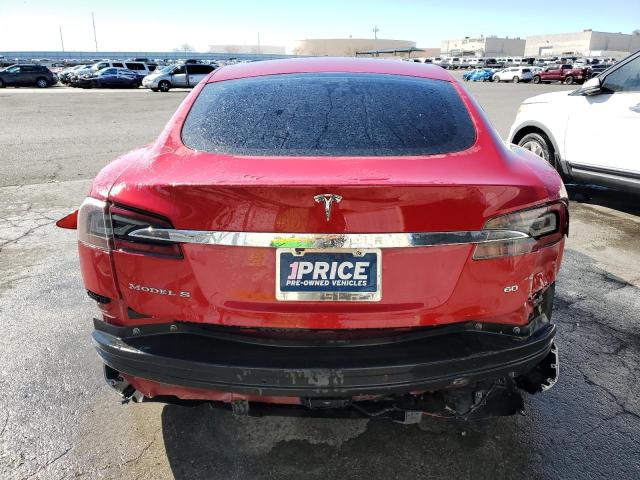 5YJSA1BG9DFP11046 - 2013 TESLA MODEL S RED photo 6