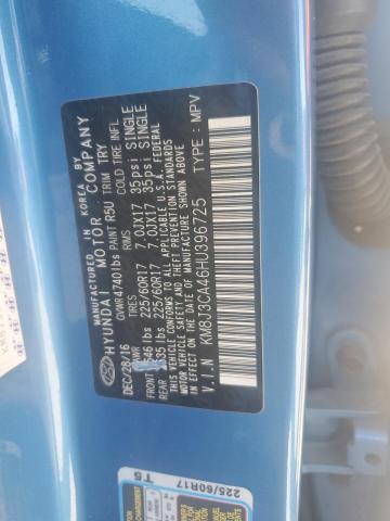 KM8J3CA46HU396725 - 2017 HYUNDAI TUCSON LIMITED BLUE photo 13