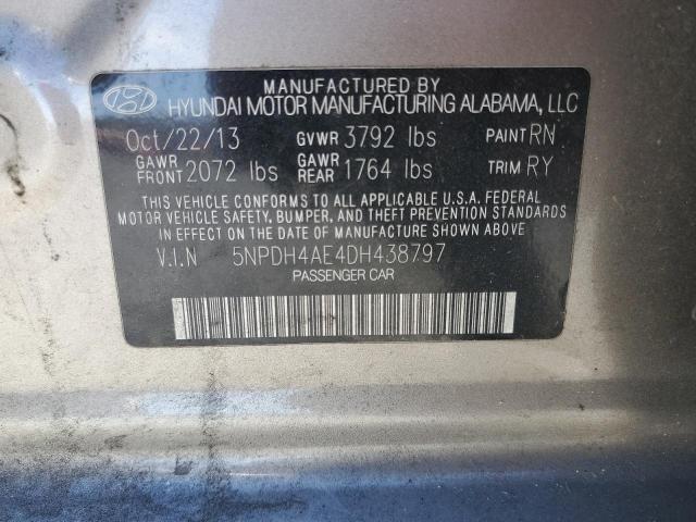 5NPDH4AE4DH438797 - 2013 HYUNDAI ELANTRA GLS TAN photo 12