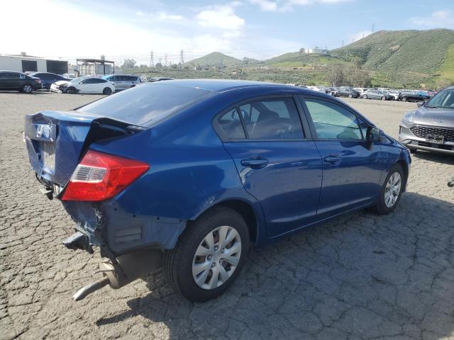 19XFB2F52CE304414 - 2012 HONDA CIVIC LX BLUE photo 3