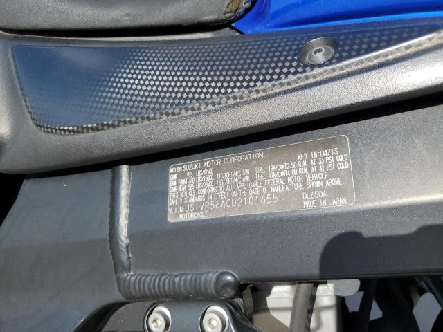 JS1VP56A0D2101655 - 2013 SUZUKI DL650 A BLUE photo 9