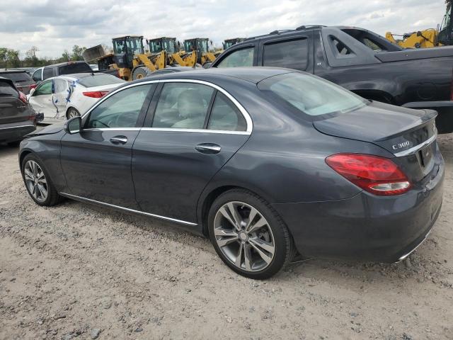 55SWF4JBXGU165628 - 2016 MERCEDES-BENZ C 300 GRAY photo 2