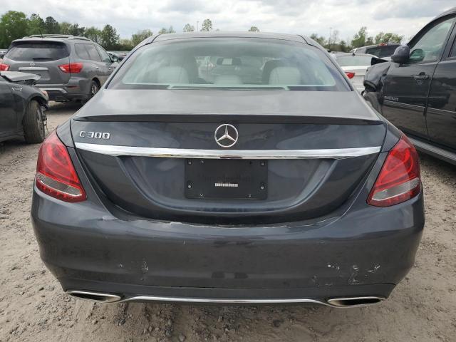 55SWF4JBXGU165628 - 2016 MERCEDES-BENZ C 300 GRAY photo 6