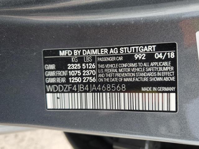 WDDZF4JB4JA468568 - 2018 MERCEDES-BENZ E 300 GRAY photo 13