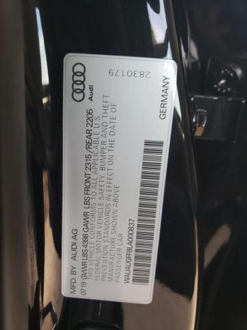 WAUAUGFF8LA000837 - 2020 AUDI A3 PREMIUM BLACK photo 12