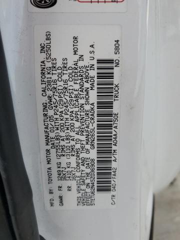 5TETU62N45Z036908 - 2005 TOYOTA TACOMA PRERUNNER ACCESS CAB WHITE photo 13