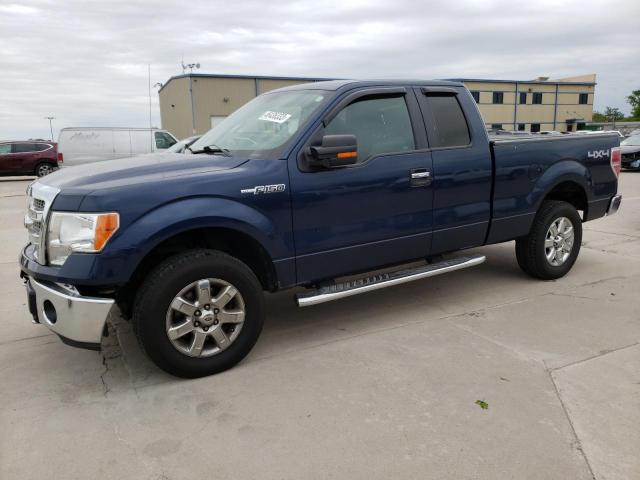 1FTEX1EMXEFB67814 - 2014 FORD F150 SUPER CAB BLUE photo 1