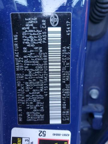 4T1S11AK2PU096885 - 2023 TOYOTA CAMRY SE NIGHT SHADE BLUE photo 12