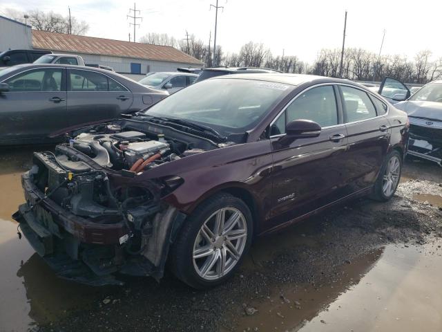 3FA6P0LU5JR252144 - 2018 FORD FUSION SE HYBRID MAROON photo 1