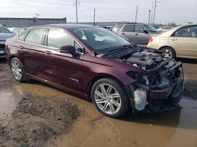 3FA6P0LU5JR252144 - 2018 FORD FUSION SE HYBRID MAROON photo 4