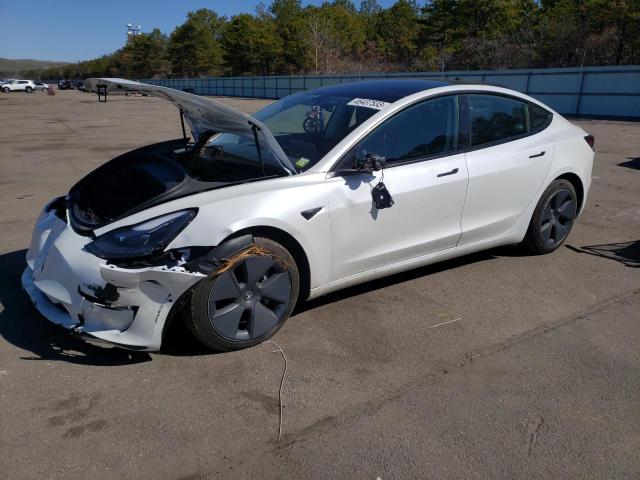 5YJ3E1EB2NF253022 - 2022 TESLA MODEL 3 WHITE photo 1