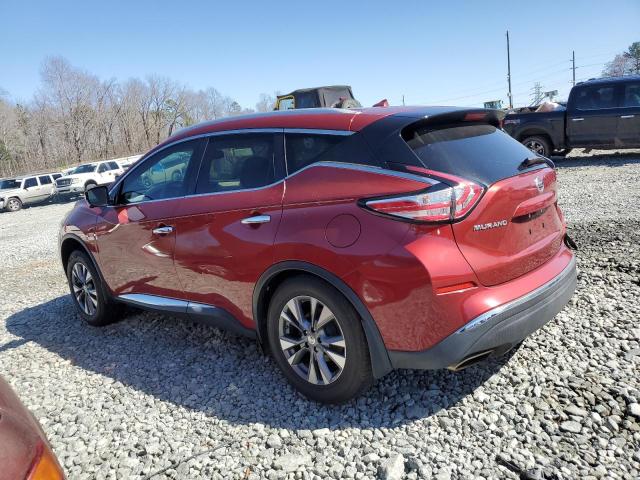 5N1AZ2MGXFN205782 - 2015 NISSAN MURANO S RED photo 2