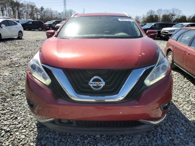 5N1AZ2MGXFN205782 - 2015 NISSAN MURANO S RED photo 5