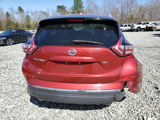 5N1AZ2MGXFN205782 - 2015 NISSAN MURANO S RED photo 6