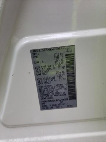 5N1AR2MN2EC652938 - 2014 NISSAN PATHFINDER S WHITE photo 12