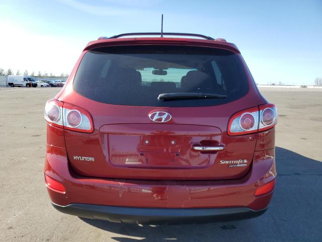 5XYZKDAG0BG052763 - 2011 HYUNDAI SANTA FE LIMITED RED photo 6