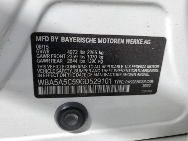 WBA5A5C59GD529101 - 2016 BMW 528 I WHITE photo 12