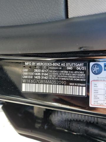 W1K6G7GB5MA052090 - 2021 MERCEDES-BENZ S 580 4MATIC BLACK photo 12