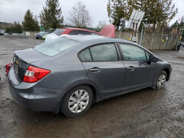 2HGFB2F55CH325151 - 2012 HONDA CIVIC LX GRAY photo 3