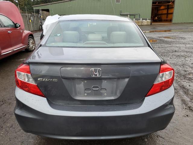 2HGFB2F55CH325151 - 2012 HONDA CIVIC LX GRAY photo 6