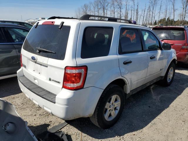 1FMCU5K39AKC05680 - 2010 FORD ESCAPE HYBRID WHITE photo 3