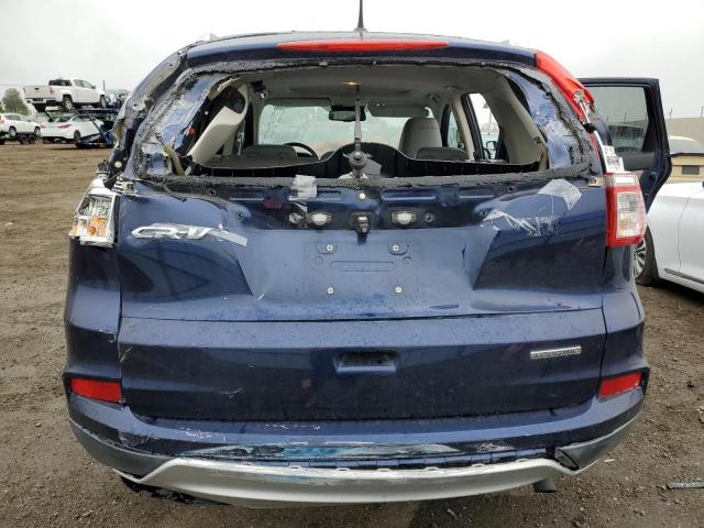 5J6RM3H93FL014556 - 2015 HONDA CR-V TOURING BLUE photo 6