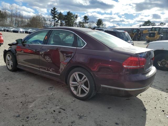 1VWCN7A31CC059171 - 2012 VOLKSWAGEN PASSAT SEL MAROON photo 2