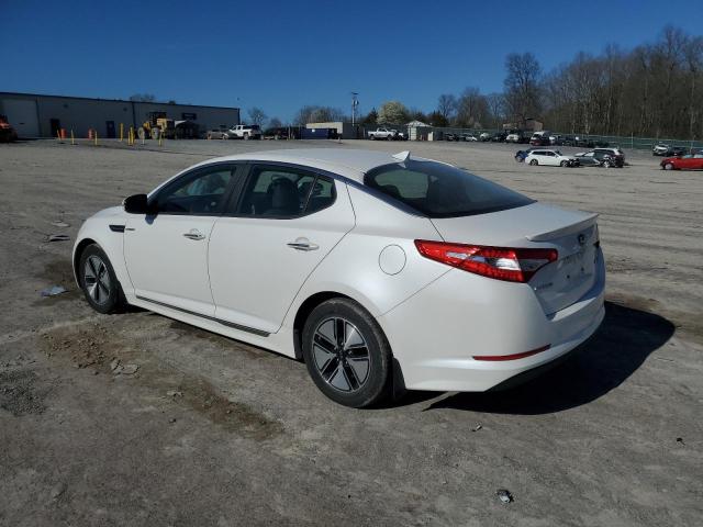 KNAGM4ADXD5061681 - 2013 KIA OPTIMA HYBRID WHITE photo 2