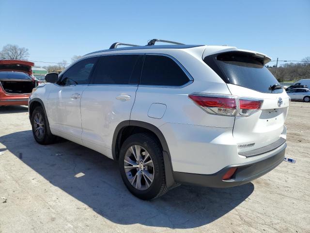 5TDJKRFH7FS177988 - 2015 TOYOTA HIGHLANDER XLE WHITE photo 2