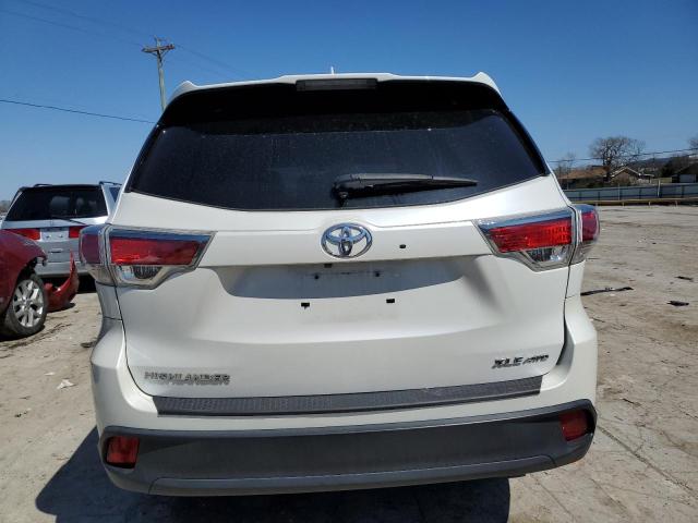 5TDJKRFH7FS177988 - 2015 TOYOTA HIGHLANDER XLE WHITE photo 6