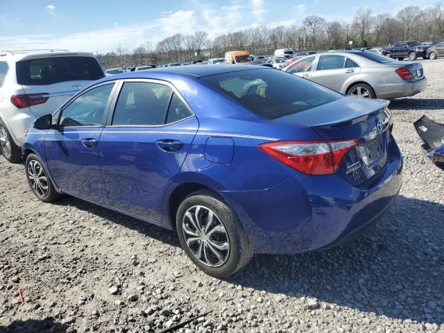 2T1BURHE3EC053919 - 2014 TOYOTA COROLLA L BLUE photo 2