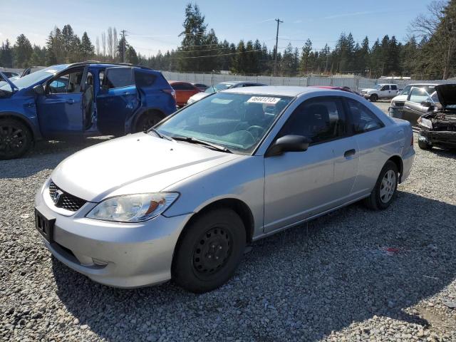 1HGEM22165L069231 - 2005 HONDA CIVIC DX VP SILVER photo 1