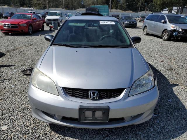 1HGEM22165L069231 - 2005 HONDA CIVIC DX VP SILVER photo 5